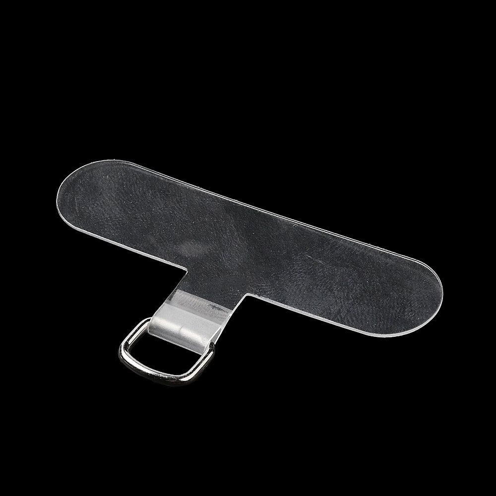 Bevestigingsplaatje telefoonkoord transparant zilver - per stuk-Kraaltjes van Renate