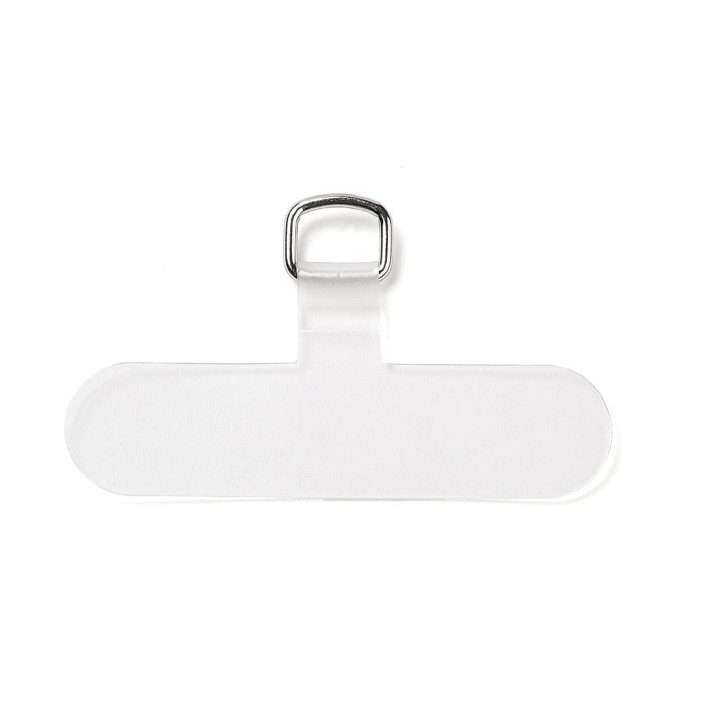 Bevestigingsplaatje telefoonkoord transparant zilver - per stuk-Kraaltjes van Renate