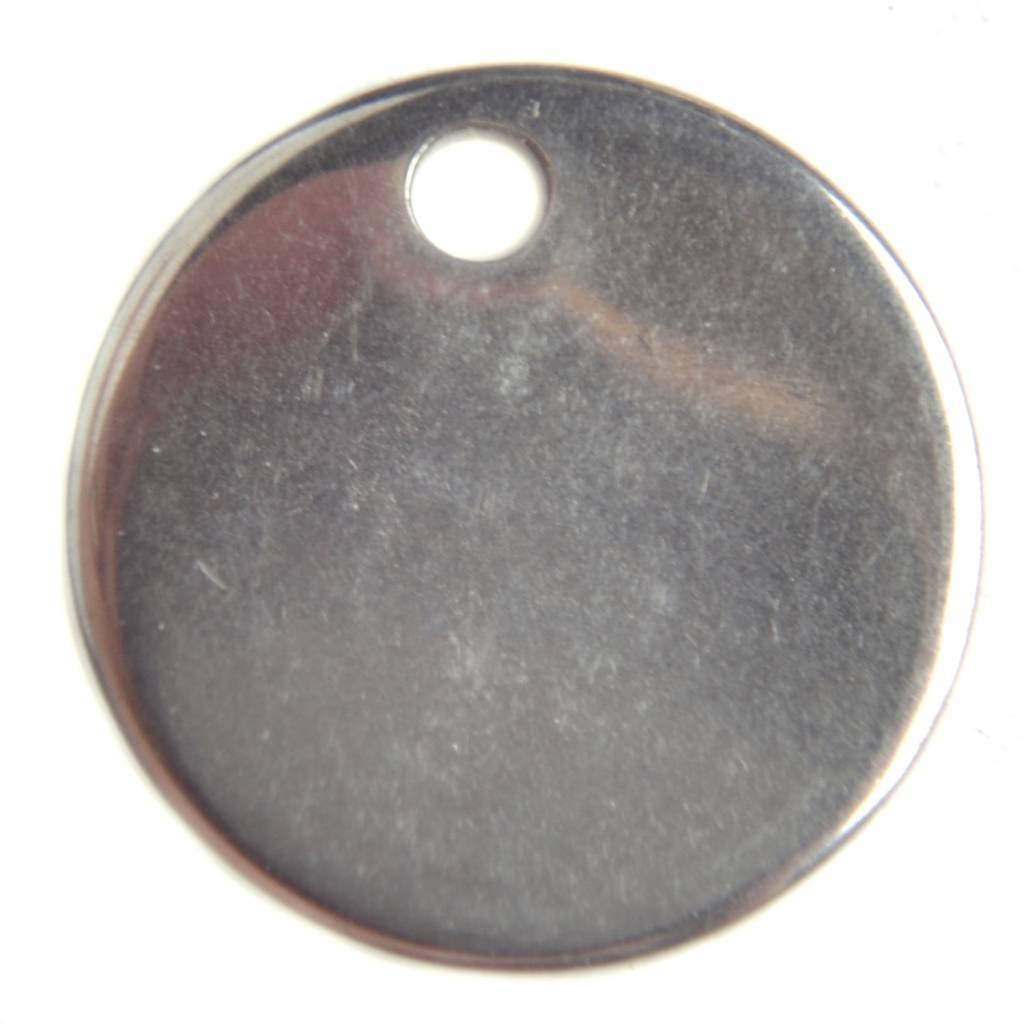 Blanke bedel RVS rond 13mm-Kraaltjes van Renate