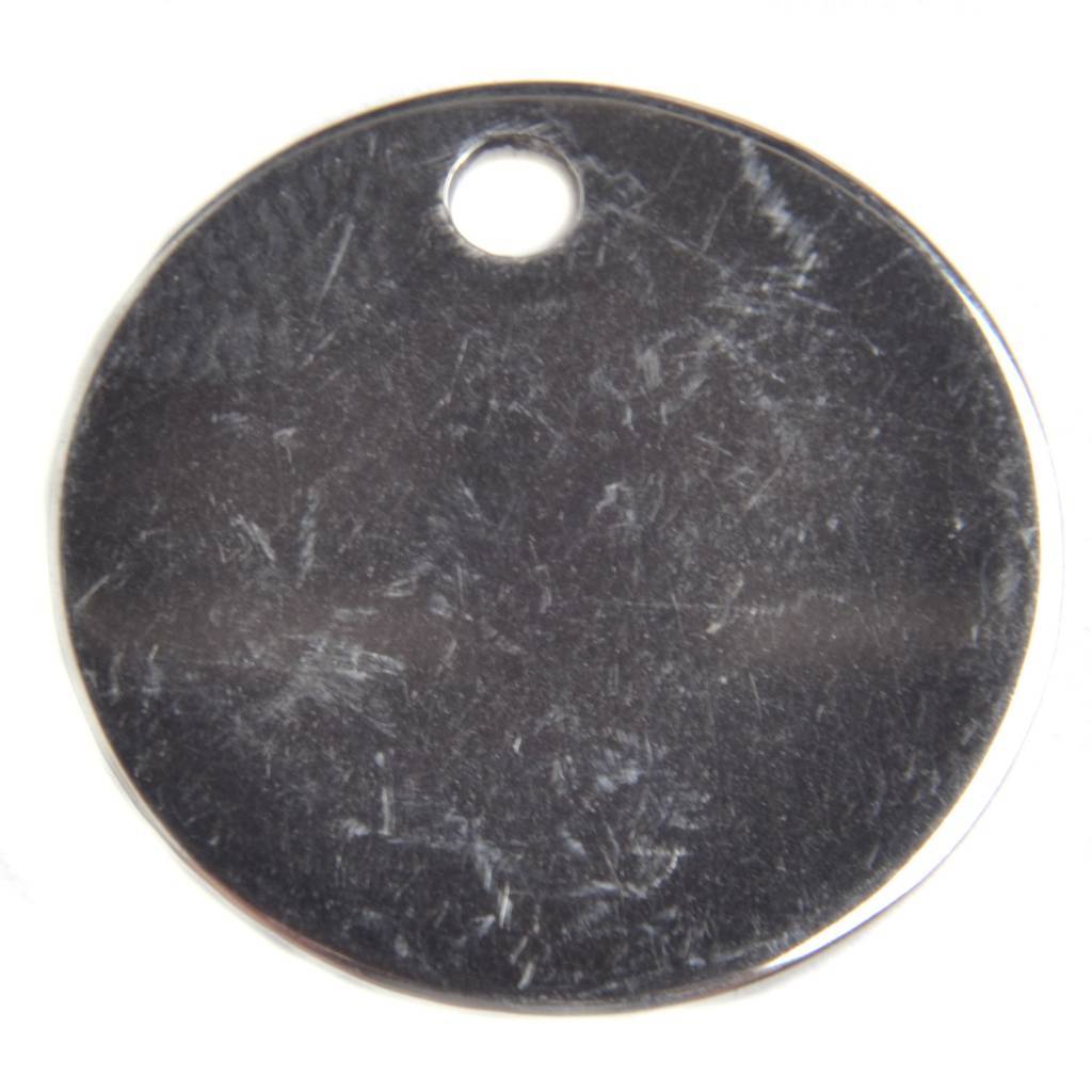 Blanke bedel RVS rond 20mm-Kraaltjes van Renate