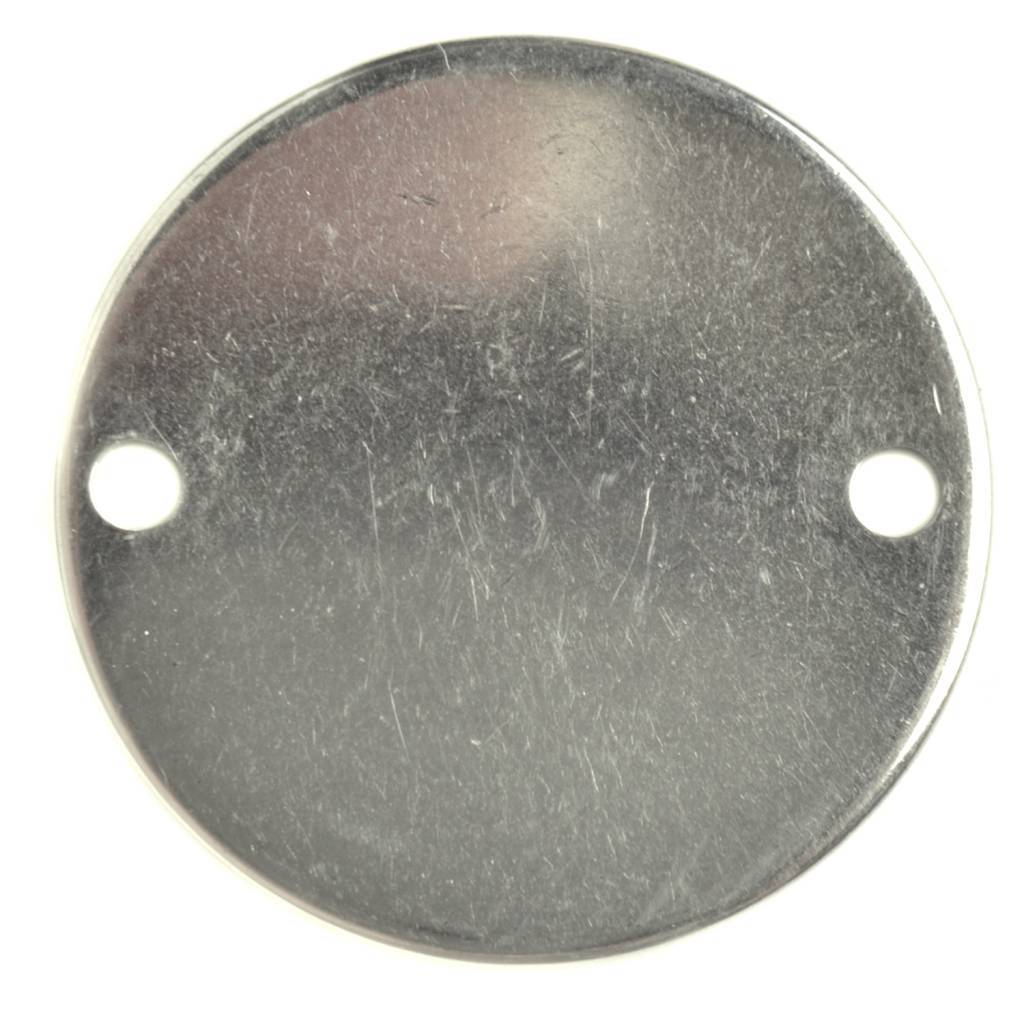 Blanke bedel tussenzetsel RVS rond 16mm-Kraaltjes van Renate