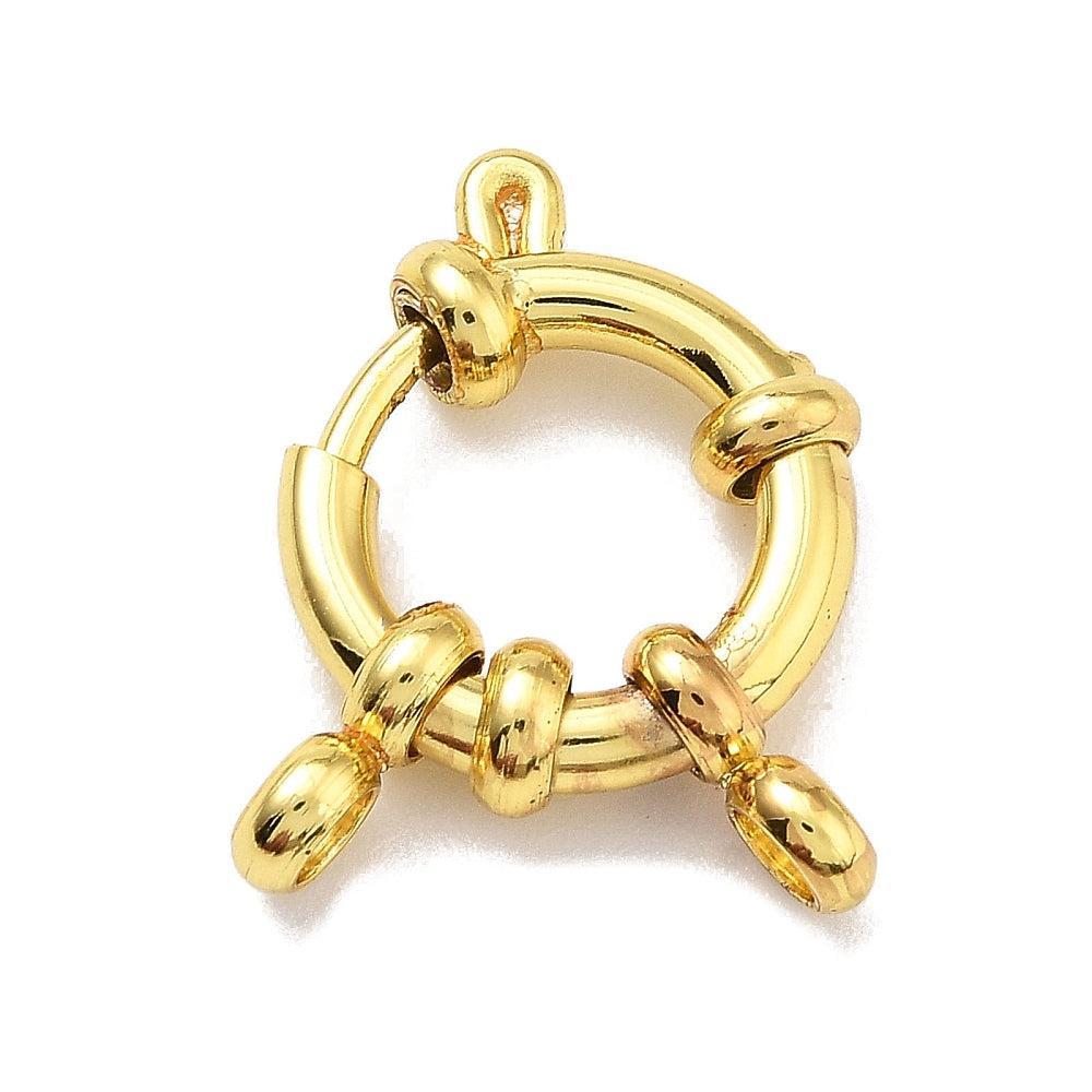 Boei Sluiting Premium 18k RVS Goud 13x4mm - per stuk-Sluitingen-Kraaltjes van Renate