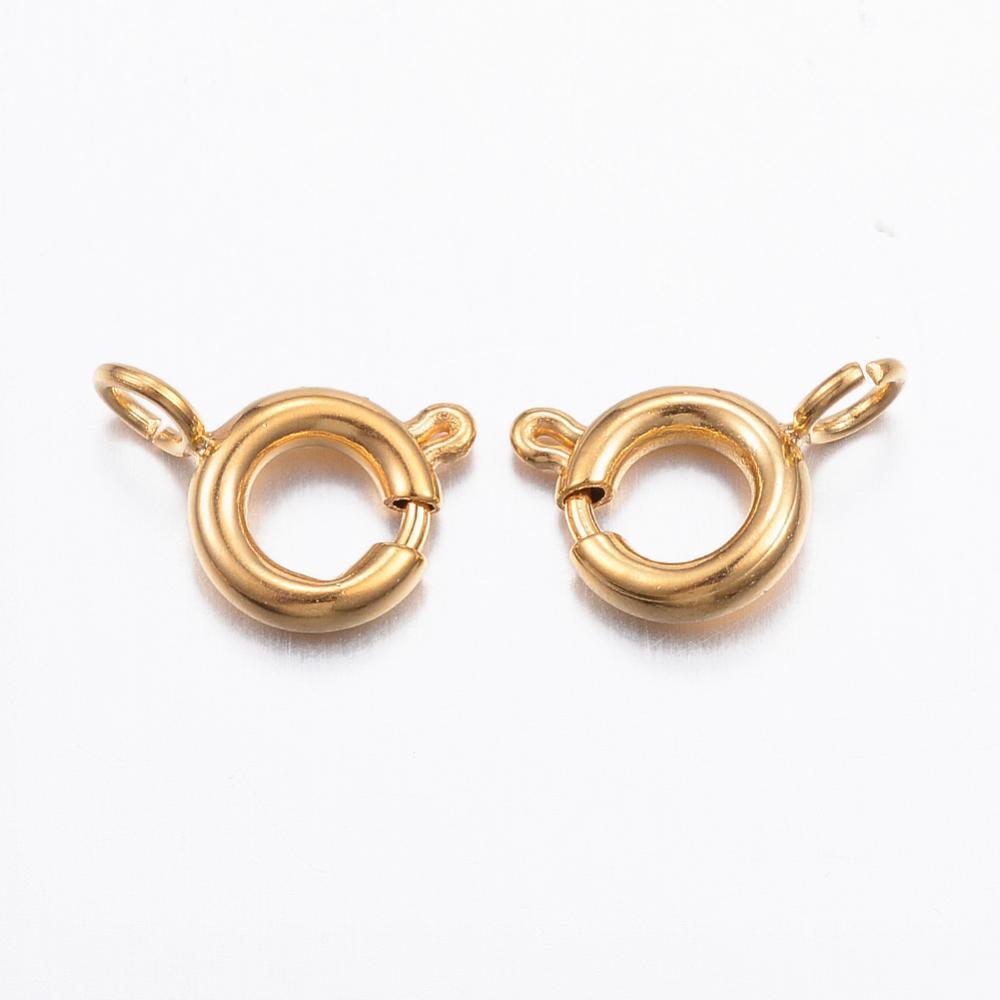 Boei Sluiting Premium 18k RVS Goud 9x6mm - per stuk-Sluitingen-Kraaltjes van Renate
