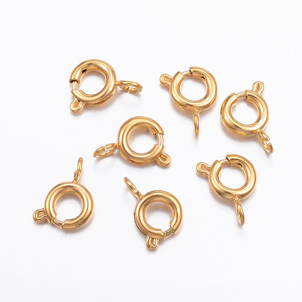 Boei Sluiting Premium 18k RVS Goud 9x6mm - per stuk-Sluitingen-Kraaltjes van Renate