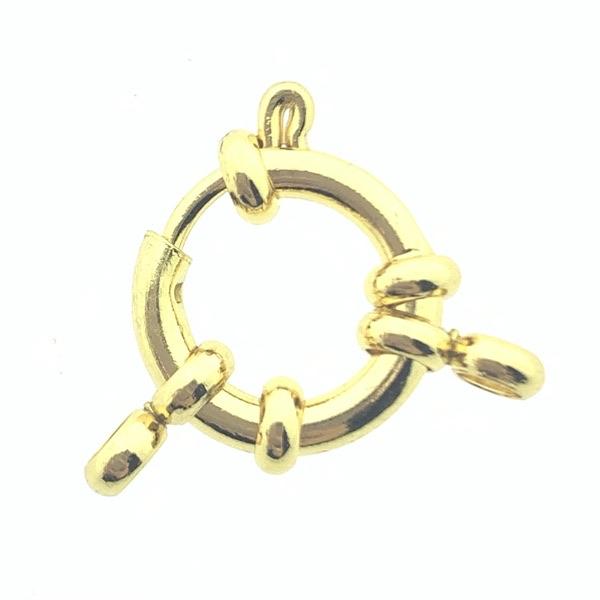 Boei sluiting 24kr plated Goud RVS 12.5x4mm-Kraaltjes van Renate