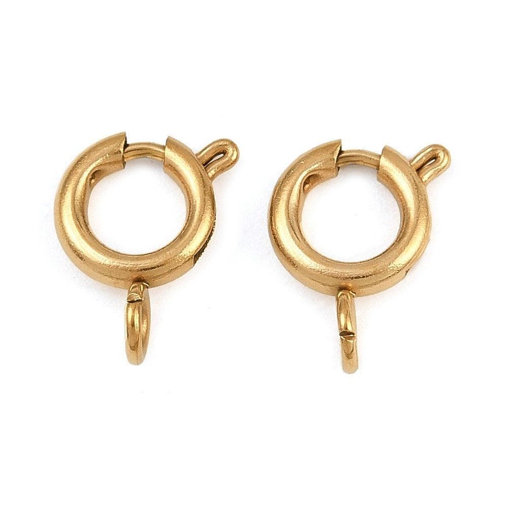 Boei sluiting RVS 18K Gold Plated 8mm - per stuk-sluitingen-Kraaltjes van Renate