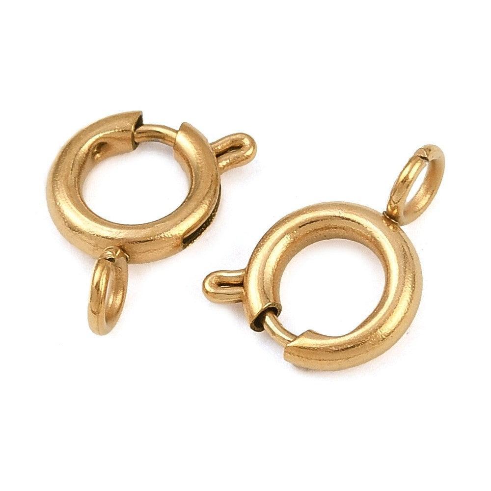 Boei sluiting RVS 18K Gold Plated 8mm - per stuk-sluitingen-Kraaltjes van Renate