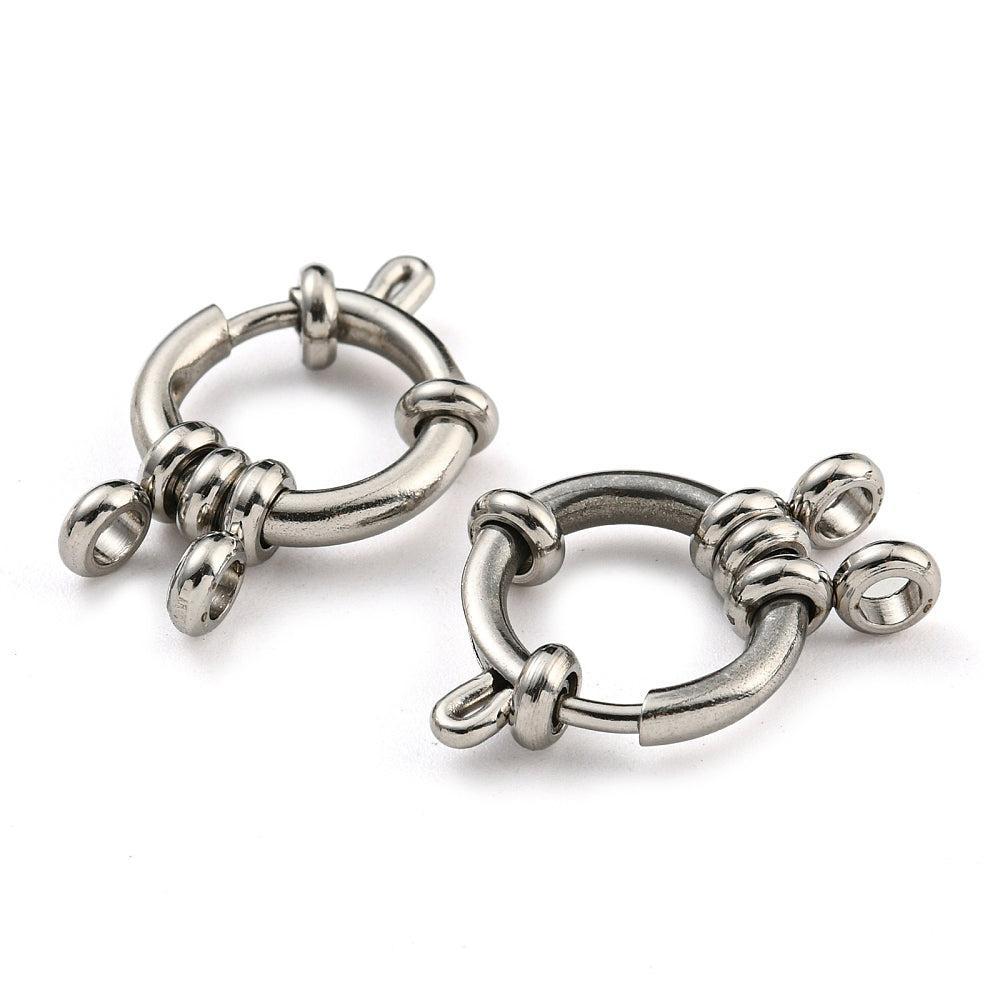 Boei sluiting Zilver RVS 14x4mm-sluitingen-Kraaltjes van Renate