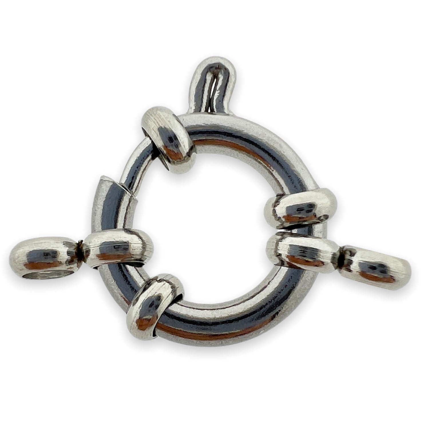 Boei sluiting Zilver RVS 15x12mm-sluitingen-Kraaltjes van Renate