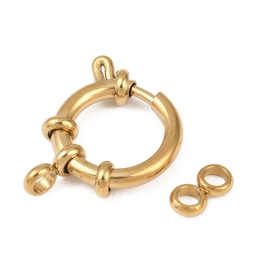 Boeisluiting Goud 17mm - per stuk-Sluitingen-Kraaltjes van Renate