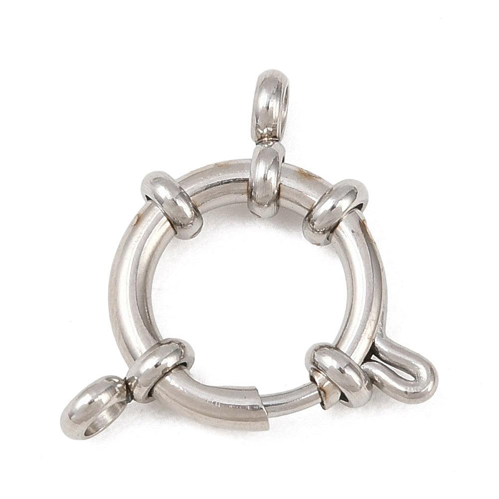 Boeisluiting Zilver RVS 17mm - per stuk-Sluitingen-Kraaltjes van Renate
