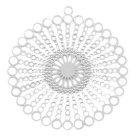 Bohemian rond Zilver 33x30mm-Kraaltjes van Renate