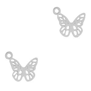 Bohemian vlinder Zilver 10x9mm-Kraaltjes van Renate
