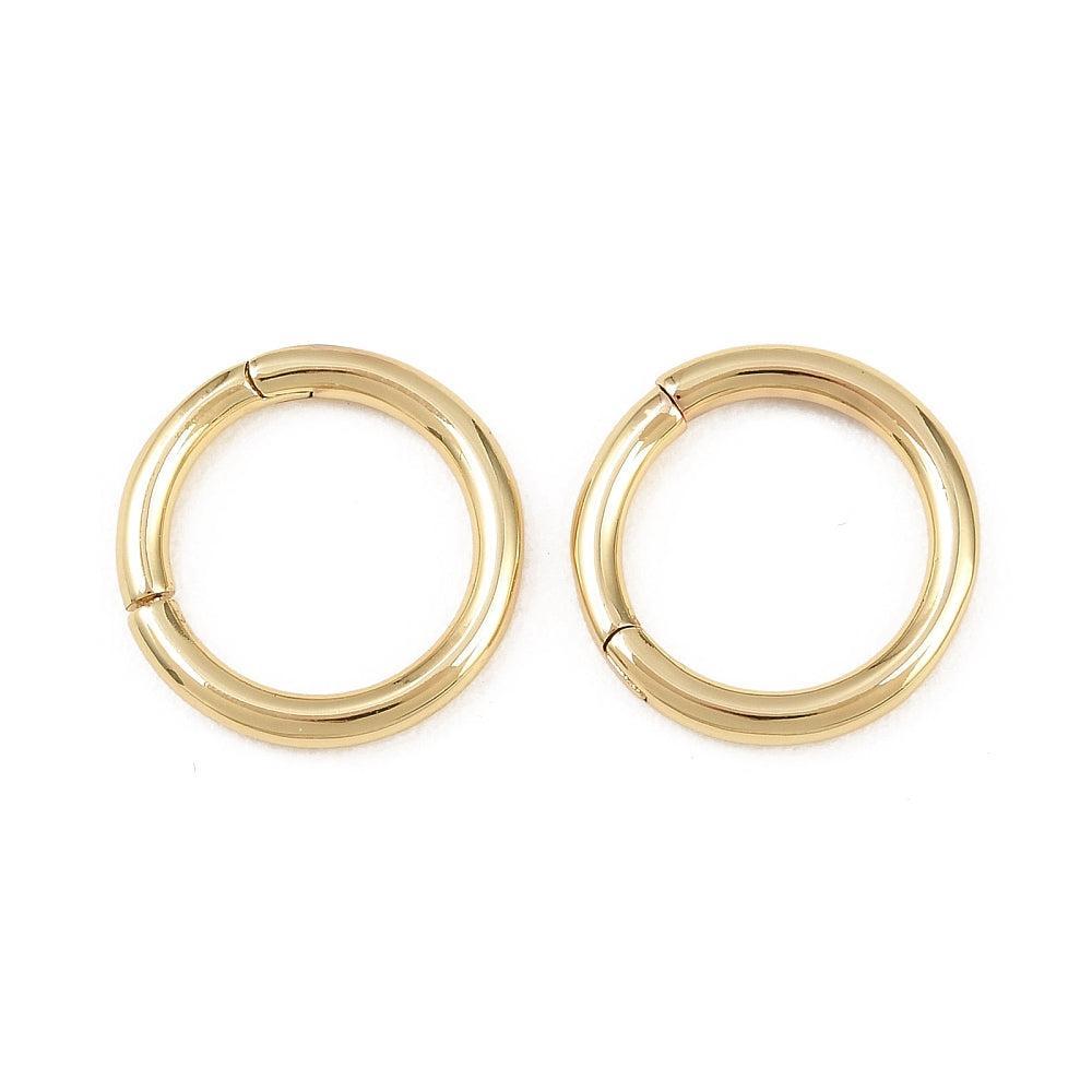 Brass Klik Sluiting Goud 18K 16x2mm - per stuk-Kraaltjes van Renate