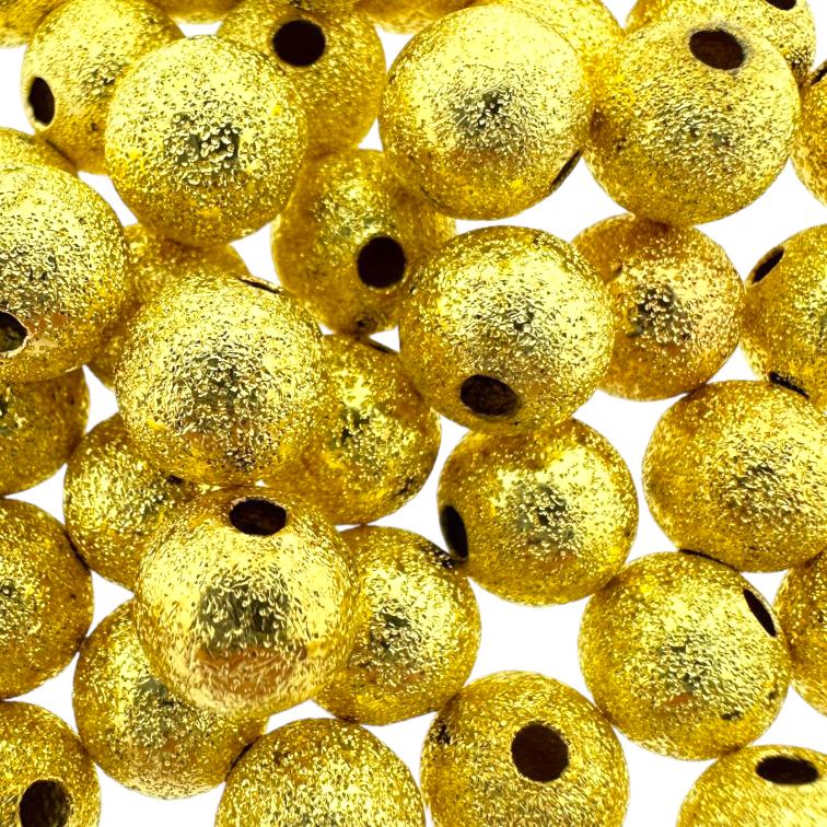 Brass Stardust kraal goudkleurig 8mm-Kralen-Kraaltjes van Renate