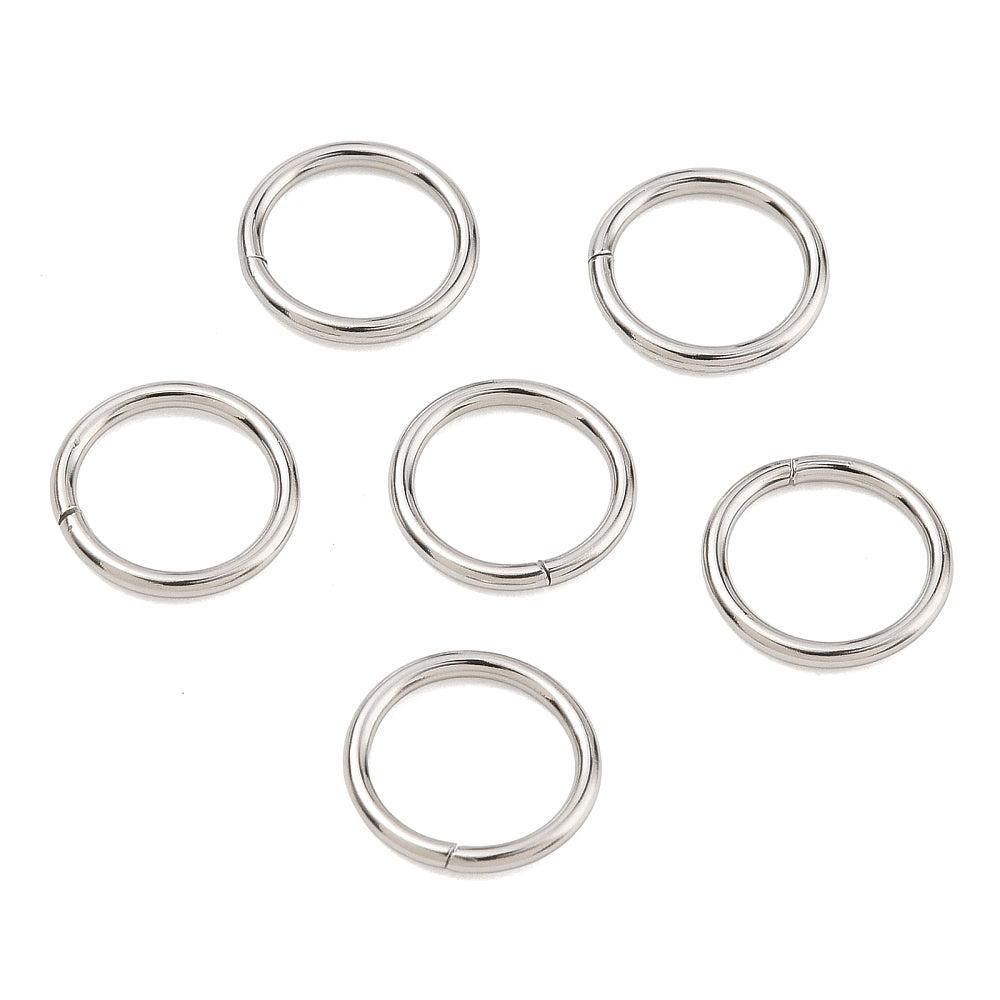 Ringetjes Gesloten RVS Staalkleur 12x1.3mm - 15 stuks-Onderdelen-Kraaltjes van Renate
