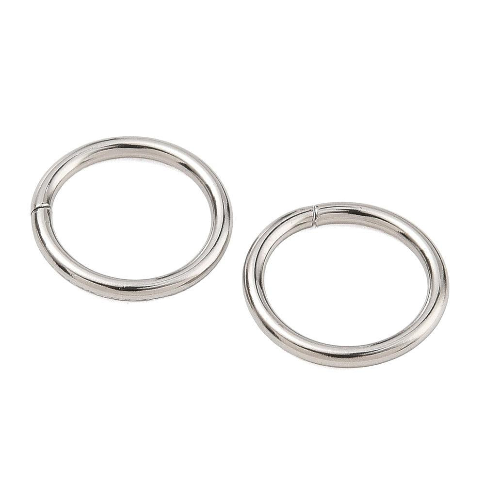 Ringetjes Gesloten RVS Staalkleur 12x1.3mm - 15 stuks-Onderdelen-Kraaltjes van Renate
