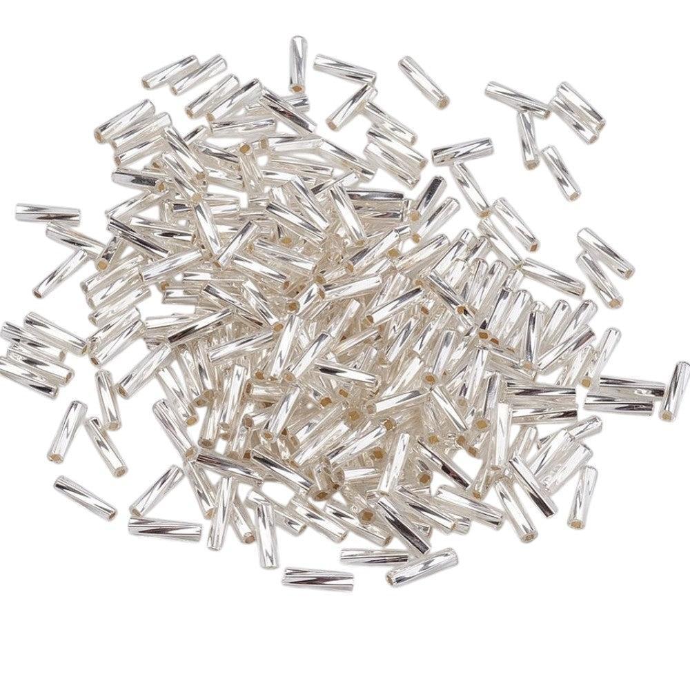 Buisglaskralen Gedraaid Wit 5x2mm - per zakje (10g)-Kralen-Kraaltjes van Renate