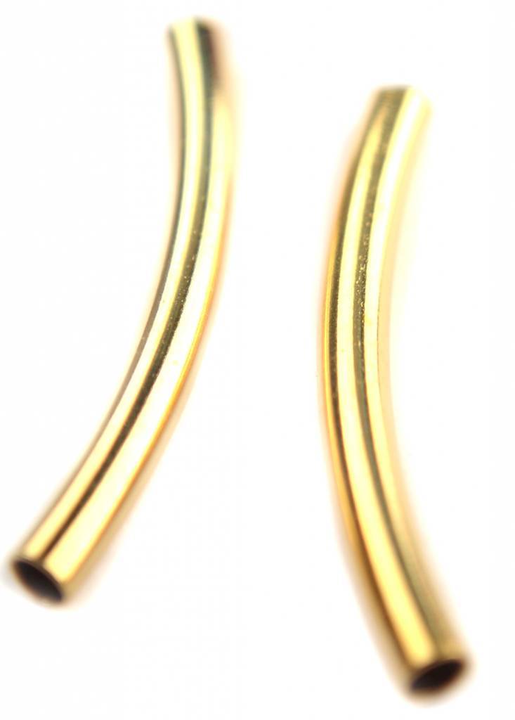 Buisje Ø2.5mm Goud DQ 30mm-Kraaltjes van Renate