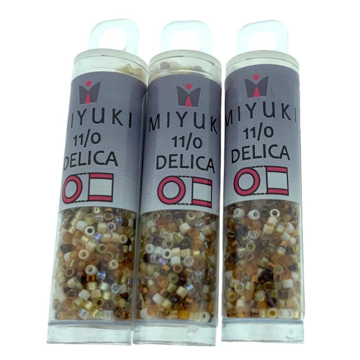 Buisje miyuki delica 11/0 DB-MIX22-TB galvanized gold- 7,2 gram-Kralen-Kraaltjes van Renate