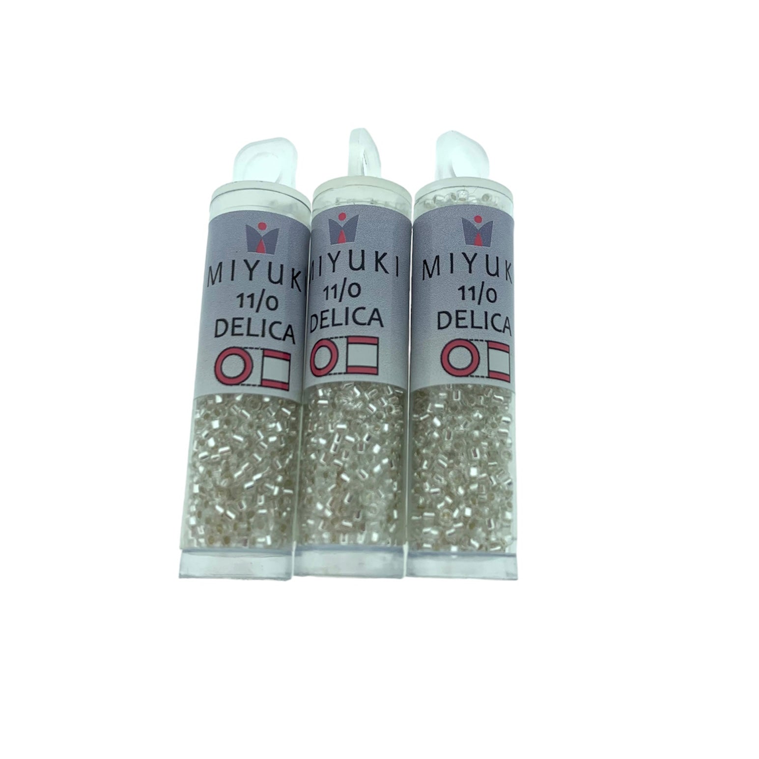 Buisje miyuki delica 11/0 DB041-TB silverlined linde crystal - 7,2 gram-Kralen-Kraaltjes van Renate