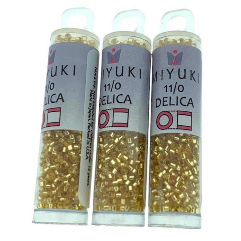 Buisje miyuki delica 11/0 DB042-TB lined gold- 7,2 gram-Kralen-Kraaltjes van Renate