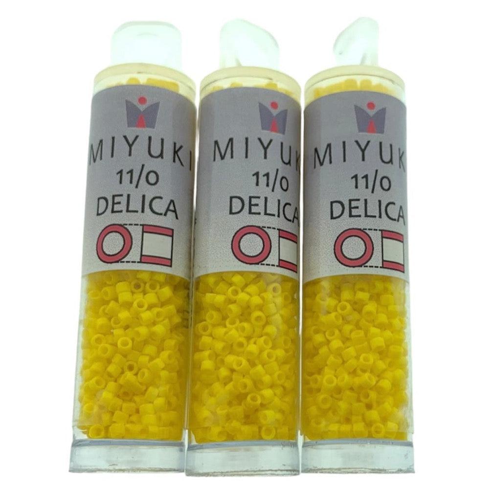 Buisje miyuki delica 11/0 DB1332-TB opaque canary - 7,2 gram-Kralen-Kraaltjes van Renate