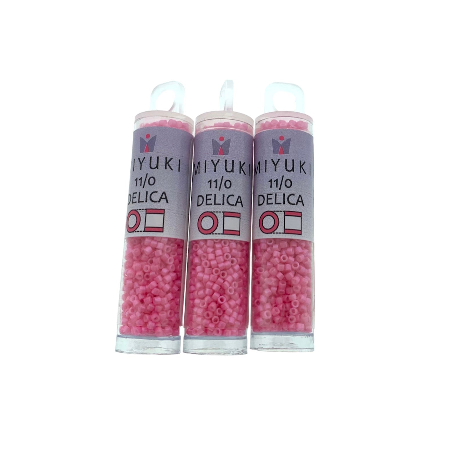 Buisje miyuki delica 11/0 DB1371-TB dyed op rose - 7,2 gram-Kralen-Kraaltjes van Renate