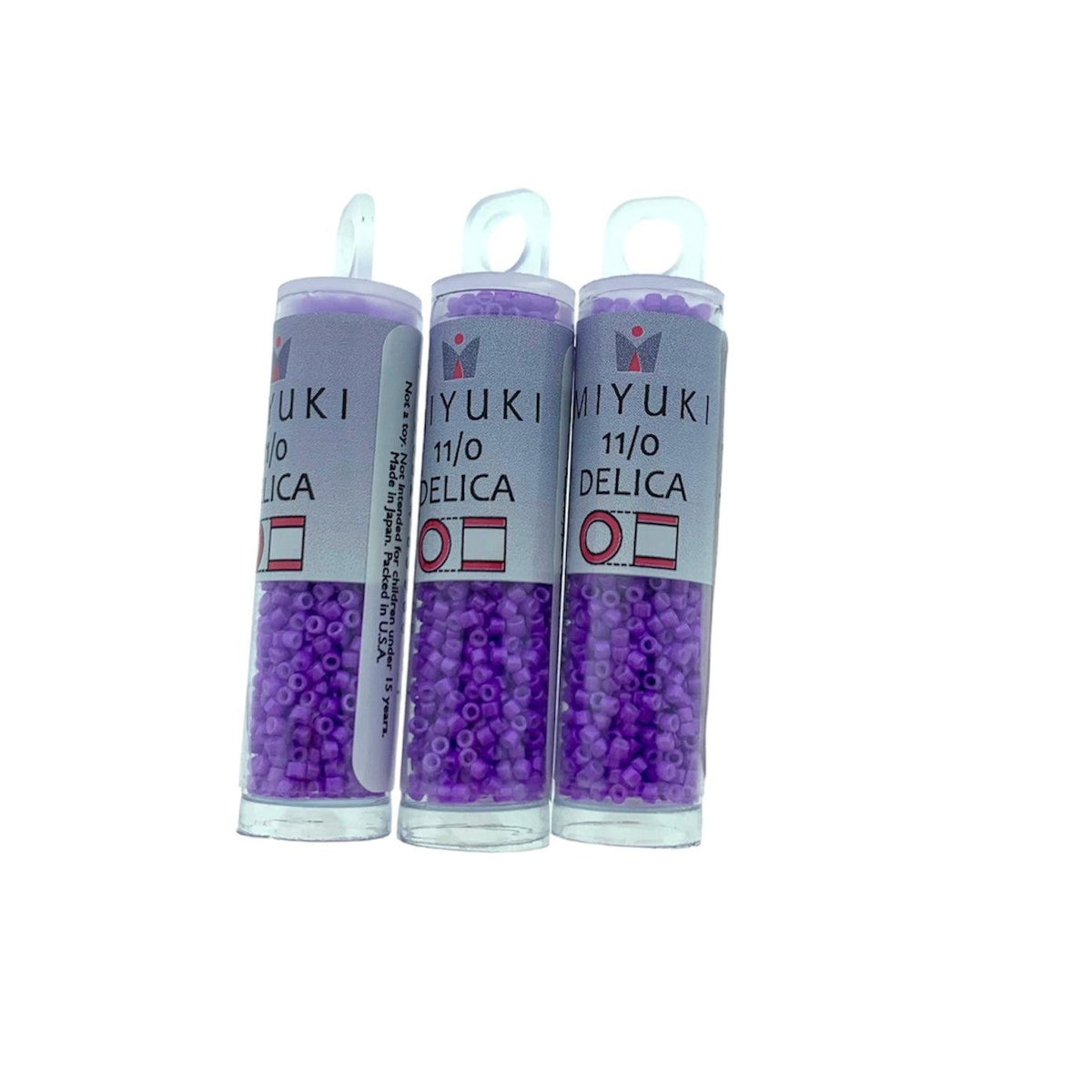 Buisje miyuki delica 11/0 DB1379-TB dyed op violet - 7,2 gram-Kralen-Kraaltjes van Renate