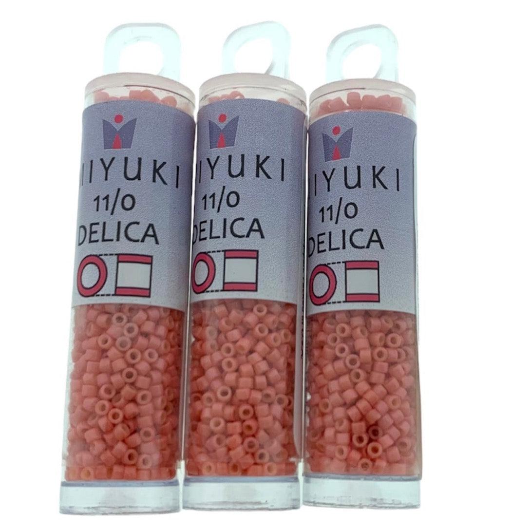 Buisje miyuki delica 11/0 DB2114-TB opaque watermelon - 7,2 gram-Kralen-Kraaltjes van Renate