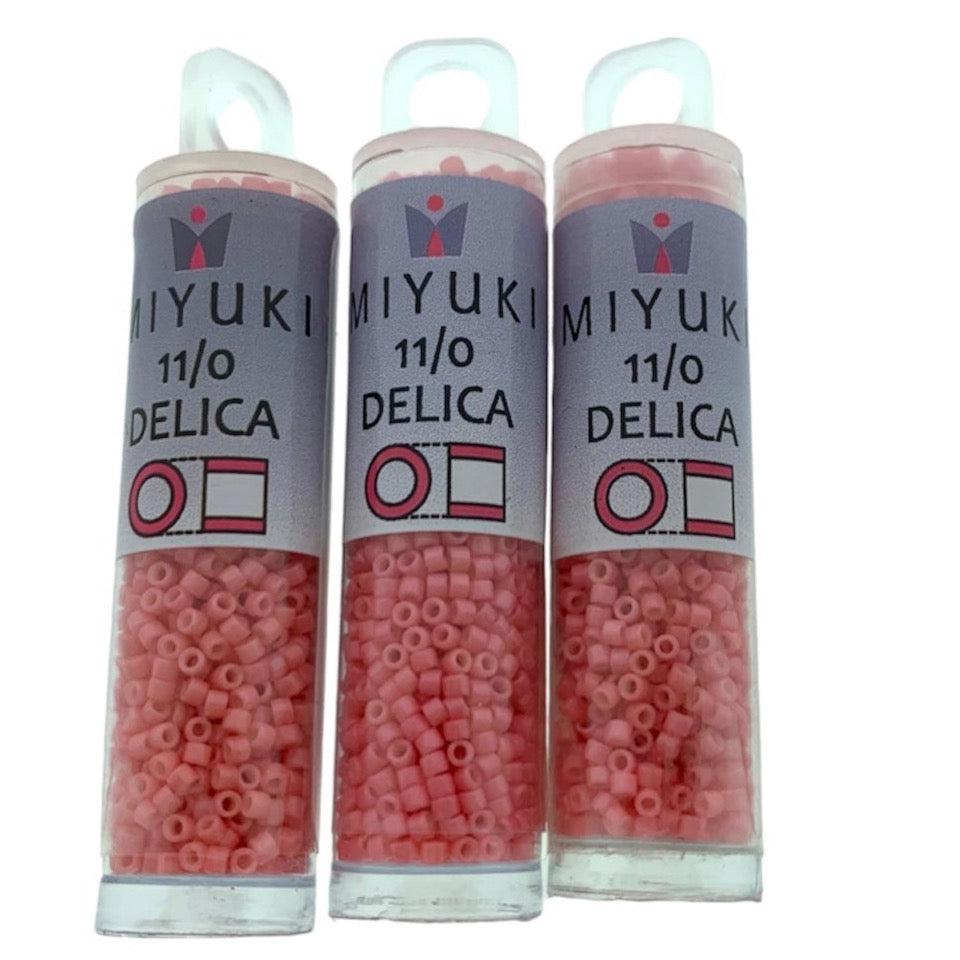 Buisje miyuki delica 11/0 DB2115-TB opaque guava - 7,2 gram-Kralen-Kraaltjes van Renate