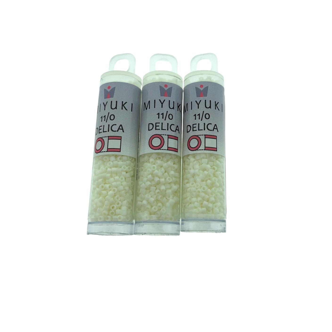 Buisje miyuki delica 11/0 DB352-TB matte cream - 7,2 gram-Kralen-Kraaltjes van Renate