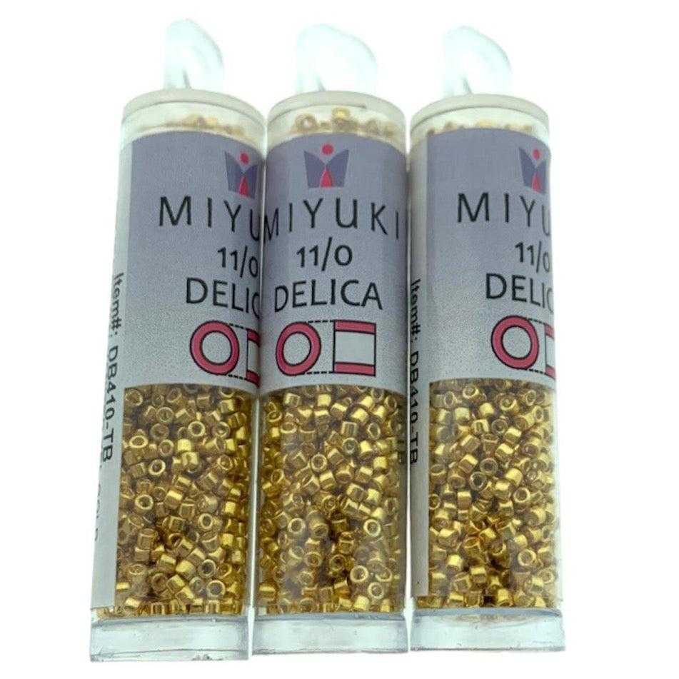 Buisje miyuki delica 11/0 DB410-TB galvanized gold- 7,2 gram-Kralen-Kraaltjes van Renate