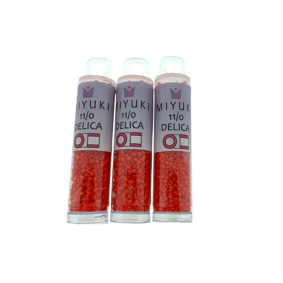 Buisje miyuki delica 11/0 DB727-TB opaque red - 6.6 gram-Kralen-Kraaltjes van Renate