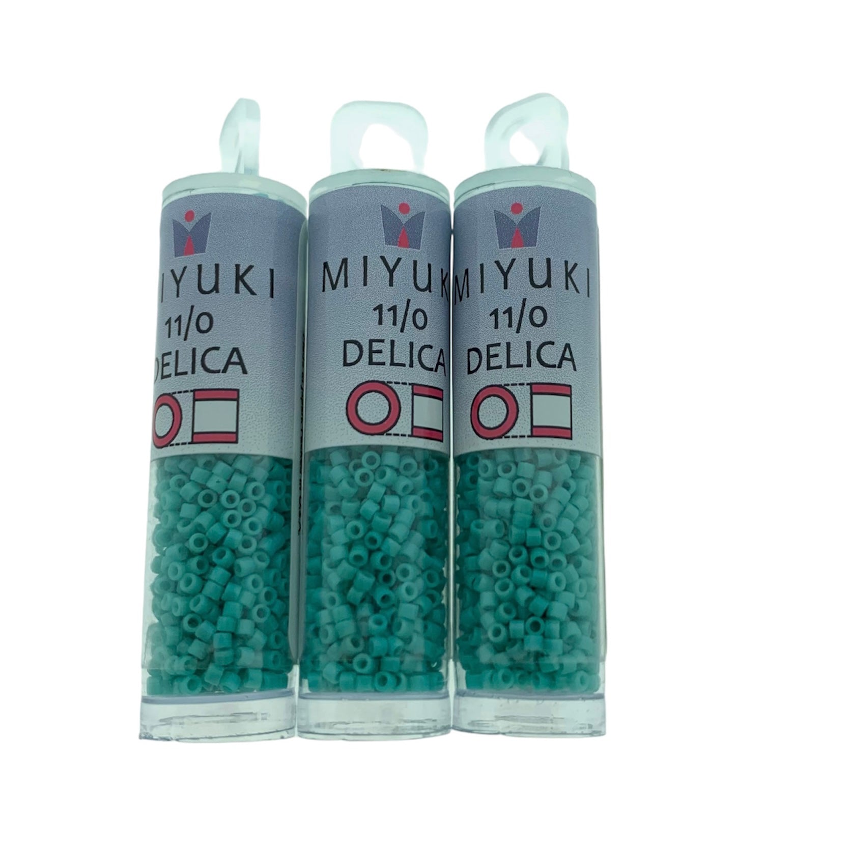 Buisje miyuki delica 11/0 DB729-TB opaque turquoise - 6.6 gram-Kralen-Kraaltjes van Renate