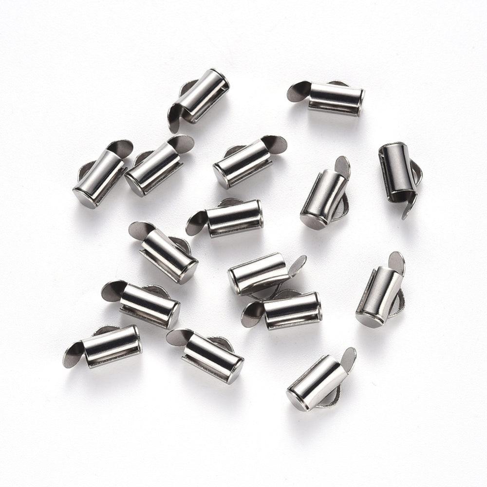 Buisje voor Miyuki armbanden RVS Zilver 8mm - 4 stuks-Onderdelen-Kraaltjes van Renate