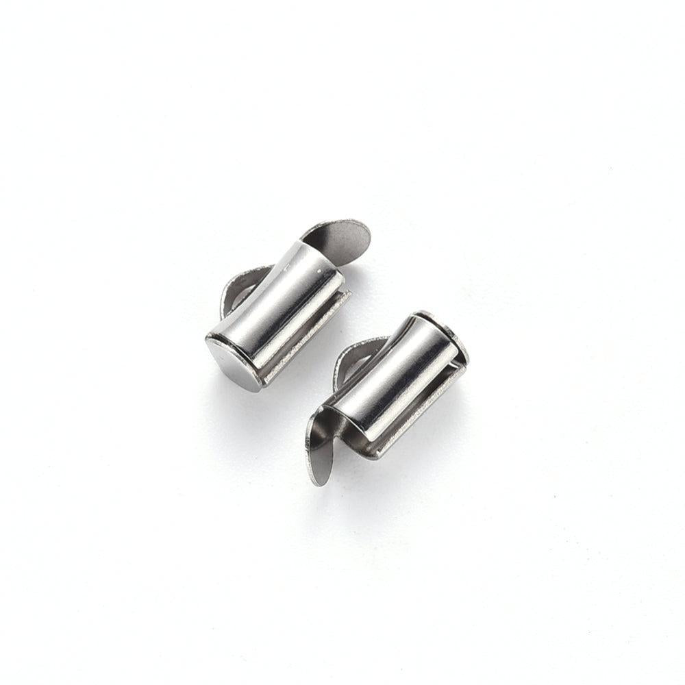 Buisje voor Miyuki armbanden RVS Zilver 8mm - 4 stuks-Onderdelen-Kraaltjes van Renate