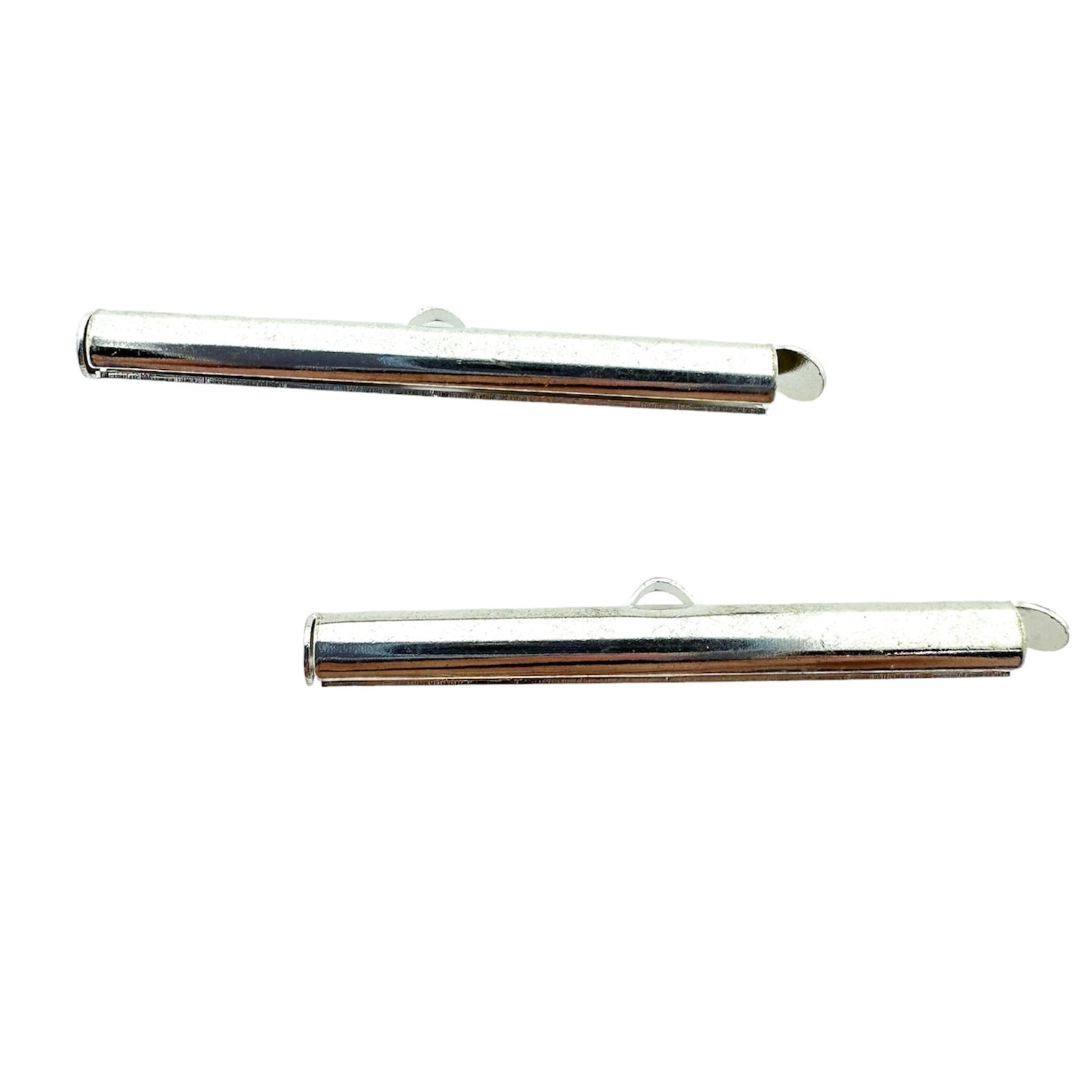 Buisje voor miyuki armbanden Zilver 40mm - 2 stuks-onderdelen-Kraaltjes van Renate