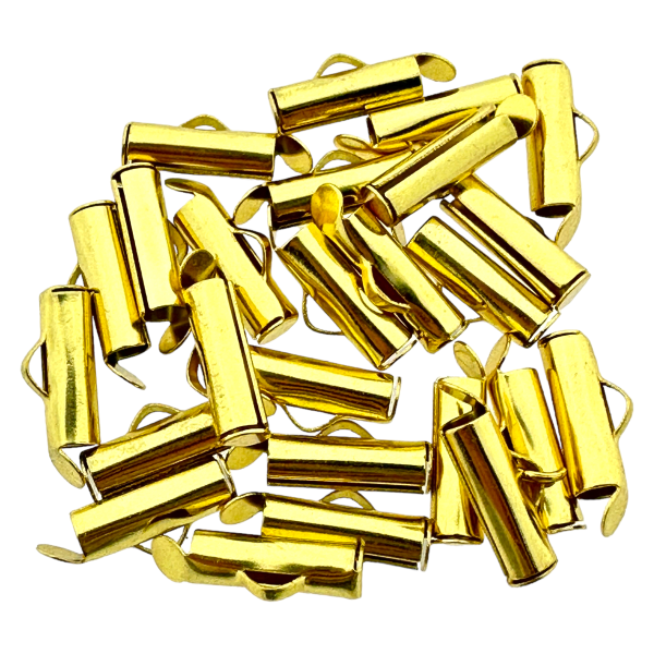 Buisje voor miyuki armbanden goud 13.5mm - 6 stuks-onderdelen-Kraaltjes van Renate