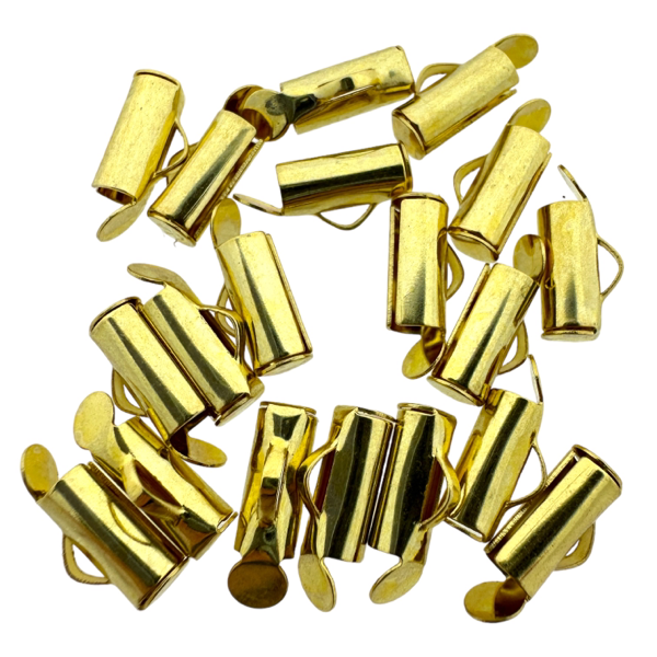 Buisje voor miyuki armbanden goud RVS 11x6mm-onderdelen-Kraaltjes van Renate