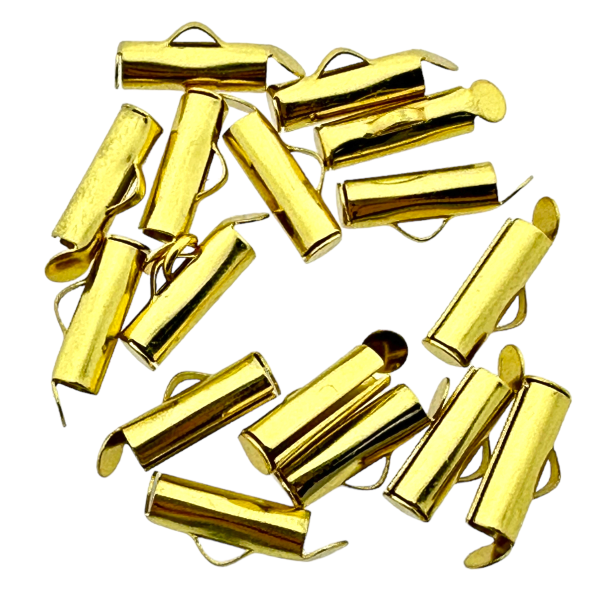 Buisje voor miyuki armbanden goud RVS 13x6mm-onderdelen-Kraaltjes van Renate