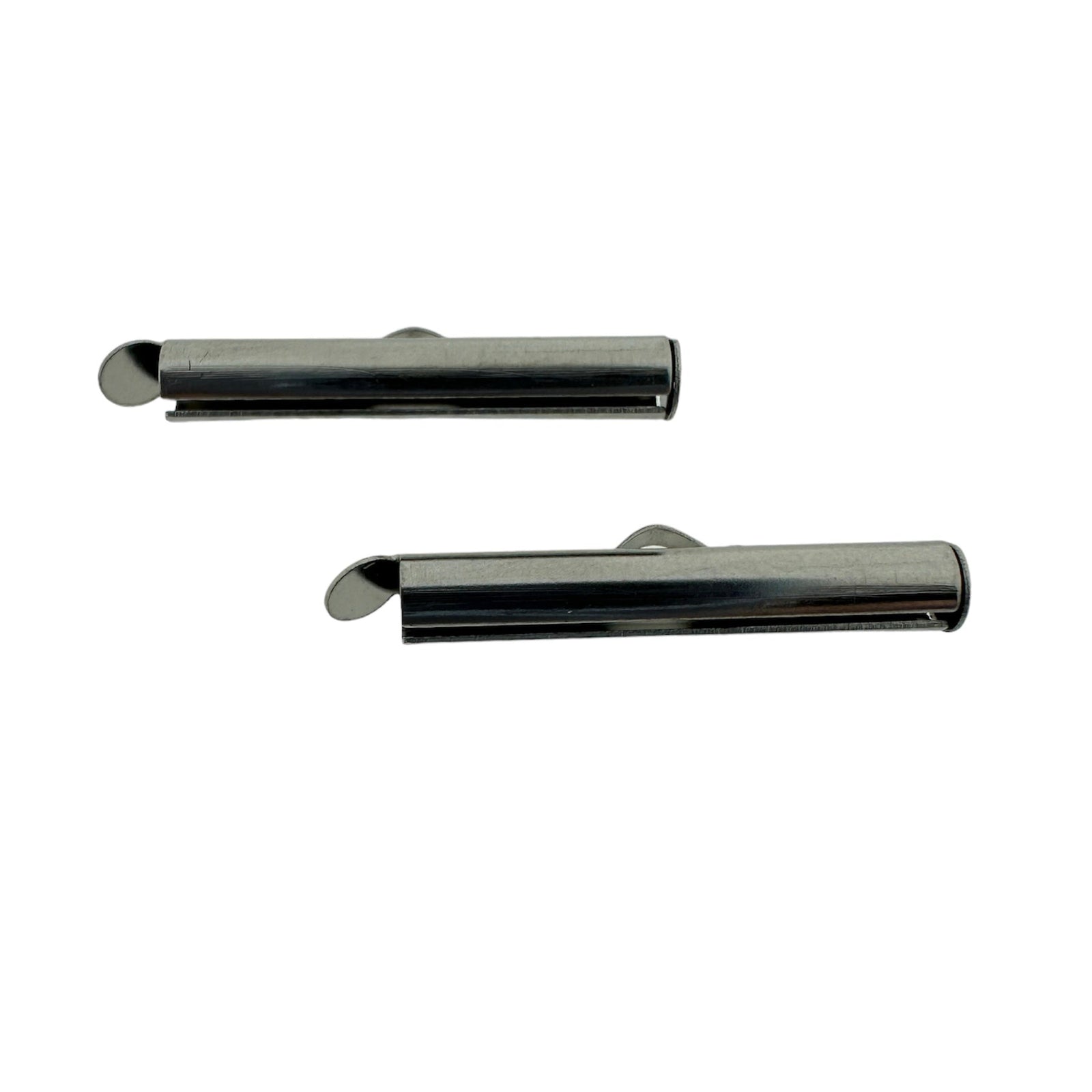 Buisje voor miyuki armbanden zilver 25mm - 2 stuks-onderdelen-Kraaltjes van Renate