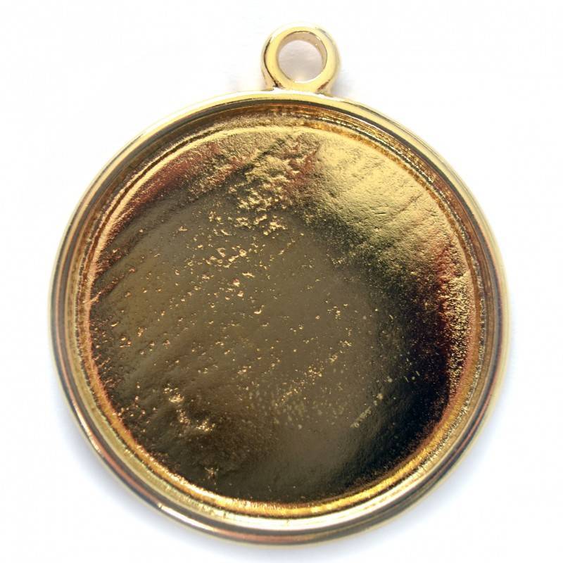 Cabochon setting 16.4mm goud DQ-Kraaltjes van Renate