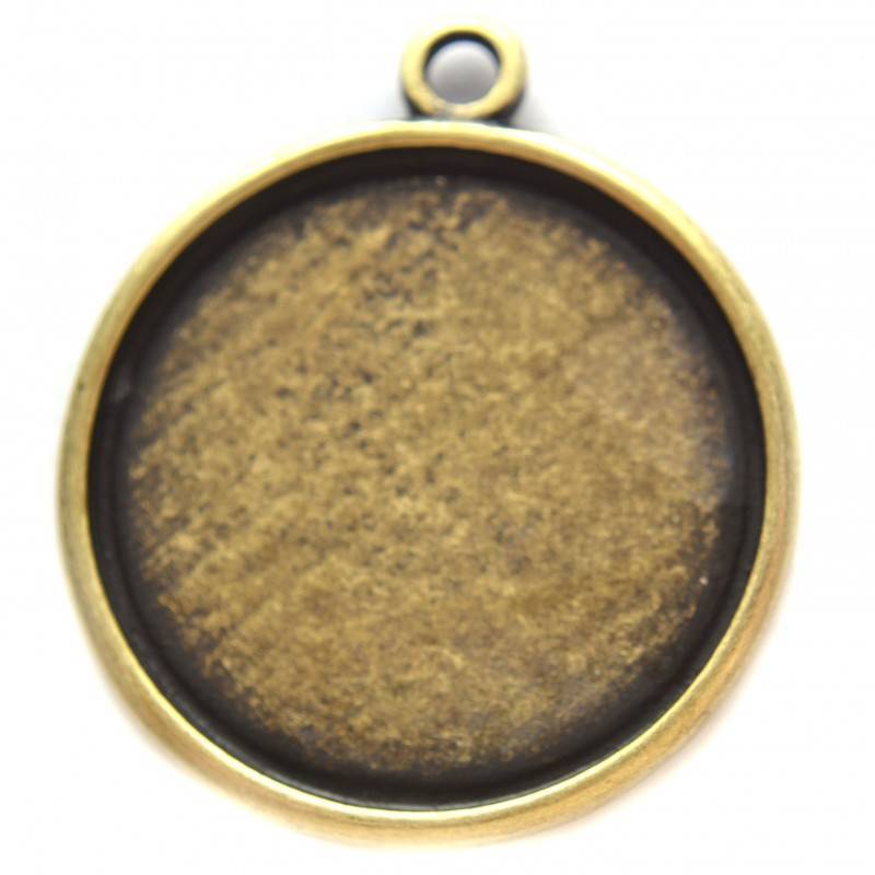 Cabochon setting 20mm brons DQ-Kraaltjes van Renate