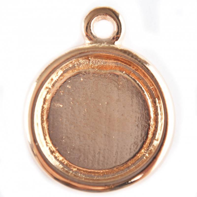 Cabochon setting 35mm rosé goud DQ-Kraaltjes van Renate