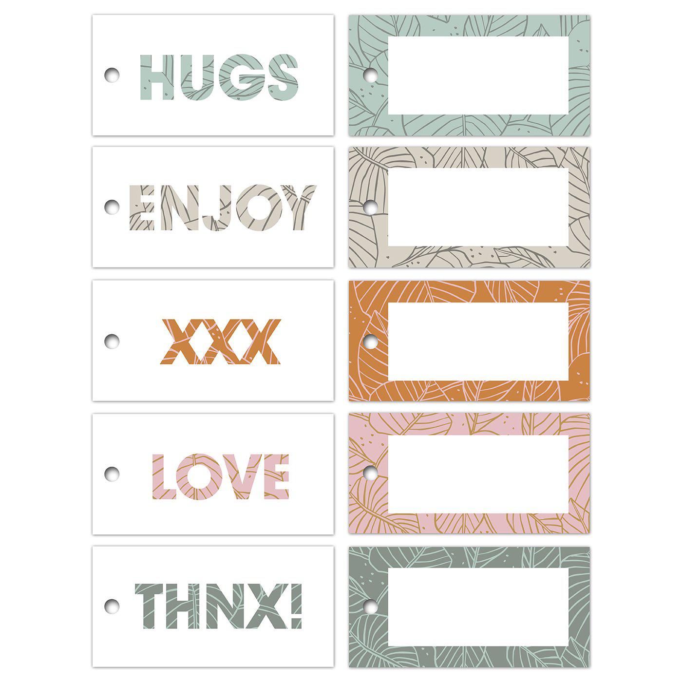 Cadeaulabel Lovely hearts 40x80mm - 5 stuks-Kraaltjes van Renate