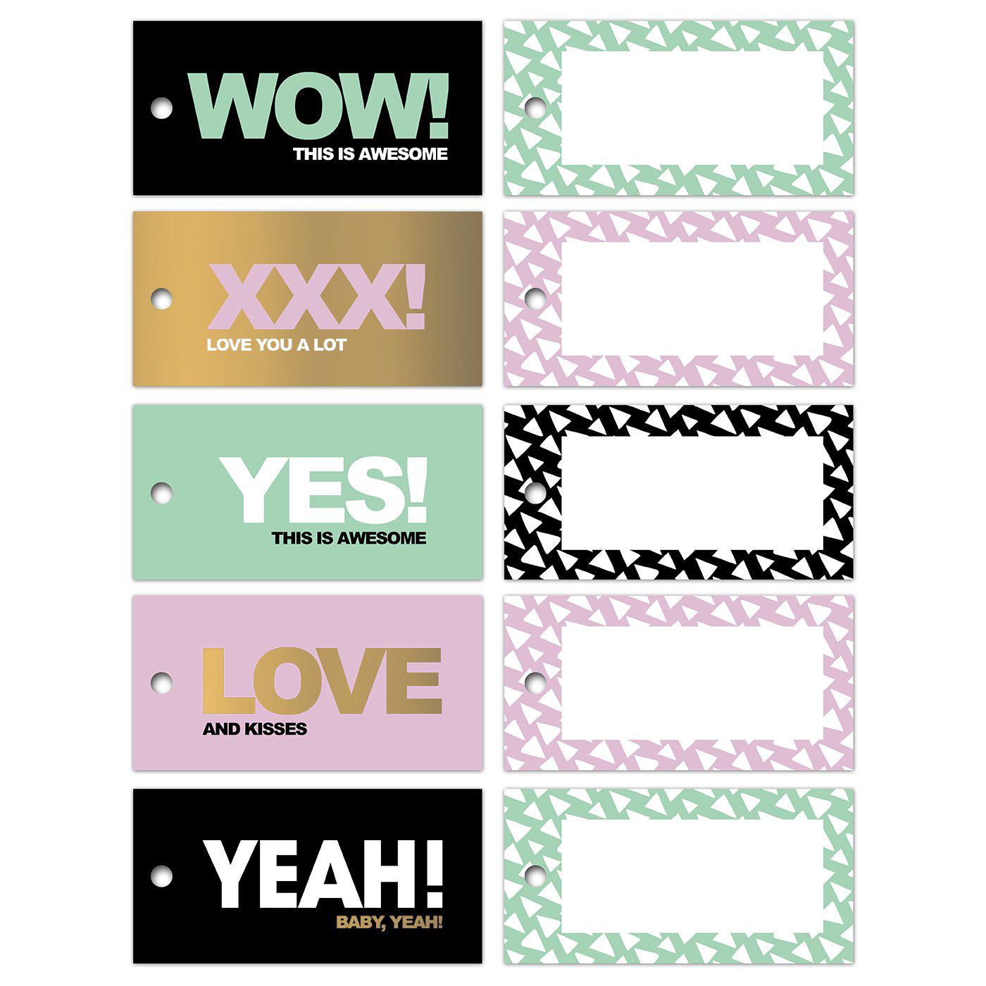 Cadeaulabel Summer vibes 40x80mm - 5 stuks-Kraaltjes van Renate