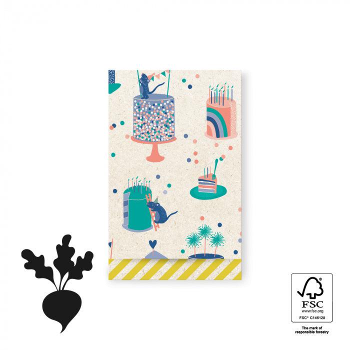 Cadeauzakjes Birthday Cake 12x19cm - 5 stuks-Gifts-Kraaltjes van Renate