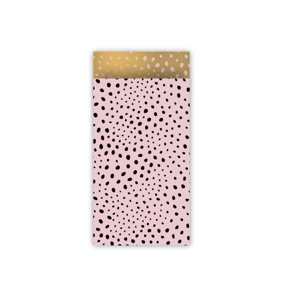 Cadeauzakjes Flocks roze/zwart 7x13cm - 5 stuks-Inpakken-Kraaltjes van Renate