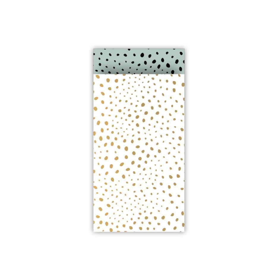 Cadeauzakjes Flocks wit/goud 7x13cm - 5 stuks-Inpakken-Kraaltjes van Renate